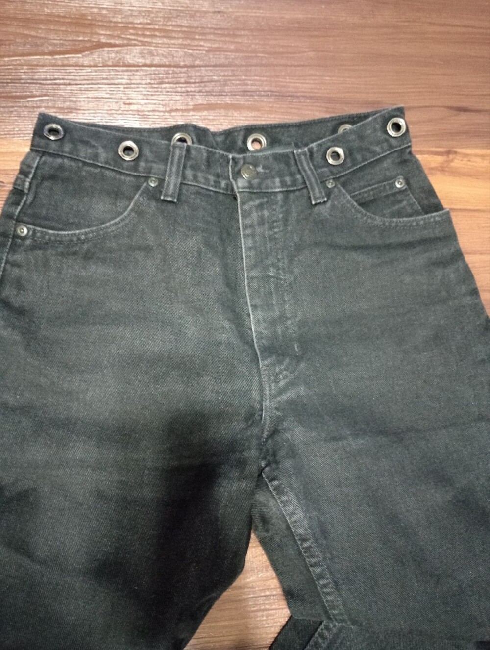Vintage Harley Davidson Grommet Studded Waist Jeans Western Grunge Festival
